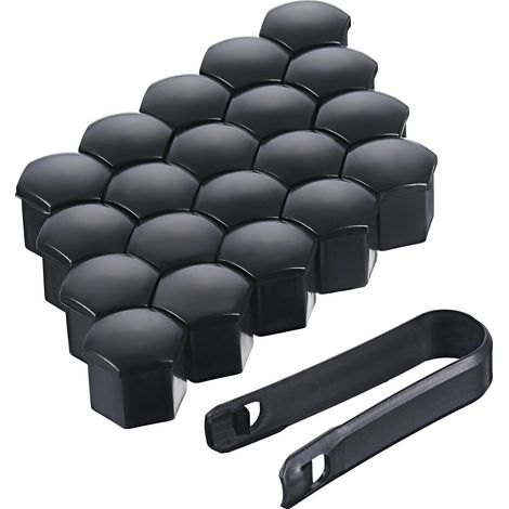 Couvercle De Vis De Roue - 19 mm - Universel Pour Boulons Hexagonaux - Protection Anticorrosion - Pour Voitures - Lot De 20 Pièces Avec Outil De Démontage (1/5)