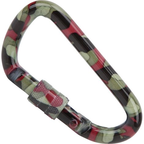 Mousqueton à verrouillage automatique 8 mm en alliage d'aluminium, mousqueton d'escalade en forme de D pour hamacs (couleur forces spéciales) (1/5)