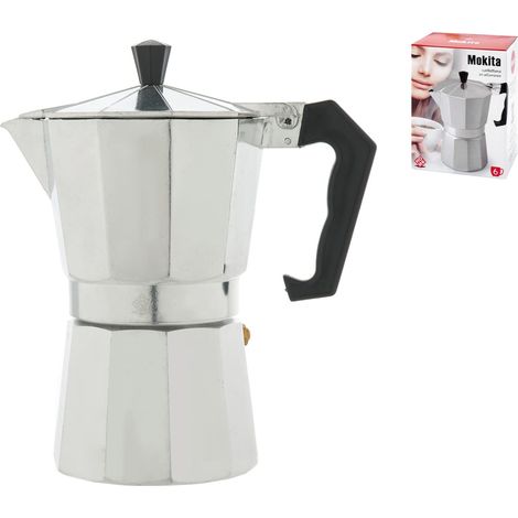 Cafetière, Plastique, Argent/Noir, 6 Tasses (1/3)