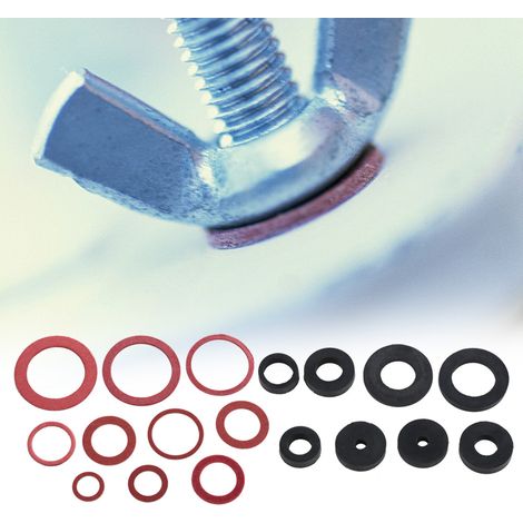 Assortiment de 141 pièces comprenant des joints toriques NBR, des joints de robinetterie, des joints sanitaires et des joints en caoutchouc (1/5)