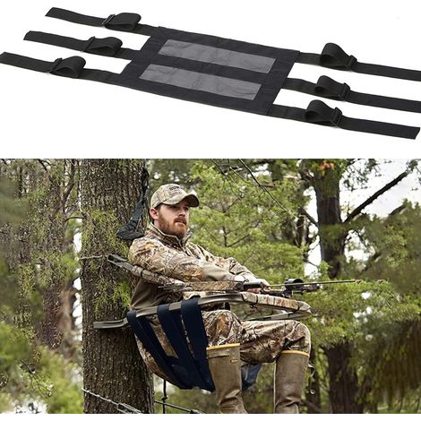 Siège de chasse pour grimpeur, siège de remplacement en maille pour support d'échelle - Siège d'arbre léger et réglable,Boucles autobloquantes respirantes, accessoires de support d'arbre de chasse