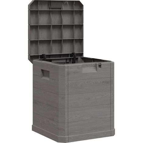 vidaXL Caja de almacenamiento de jardín 90 L marrón (1/2)