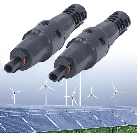 2 kits de connecteurs photovoltaïques solaires MC4 1500 V avec fusible intégré (30 A) (1/5)