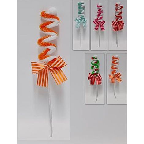 6 Candido Lecca Lecca cm 29 per decorazione albero di natale candy dolce addobbi palline con fiocco assortiti (1/2)
