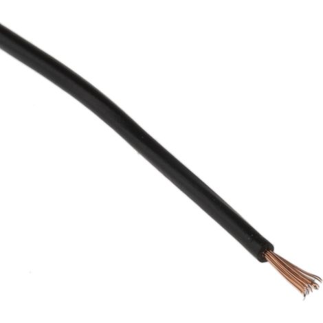 Fil électrique RS PRO, 26 0,1 mm² 27 AWG Non blindé, 150 V, PVC Noir, 100m ( Prix pour Bobine de 100 Mètres ) (1/3)