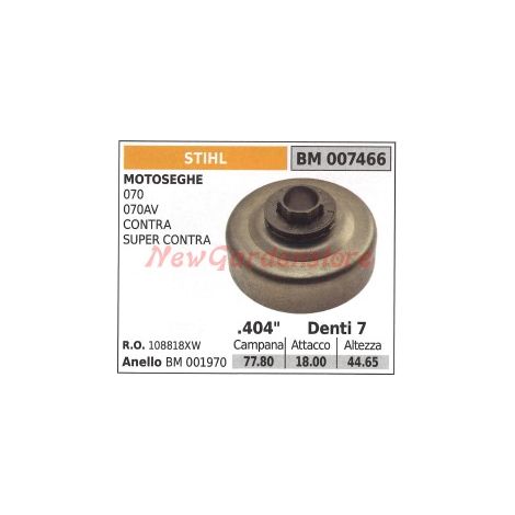 Pignone campana frizione motosega STIHL 070 070AV CONTRA 007466 108818XW