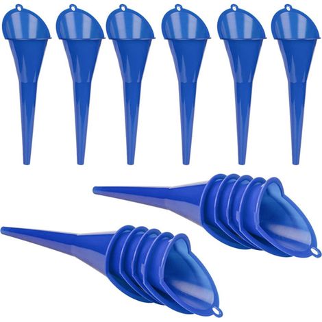 Entonnoir de ravitaillement pour voitures et motos avec long bec verseur, pour le remplissage de carburant, la vidange d'huile, outil d'urgence pour les voyages en voiture, lot de 16 en plastique