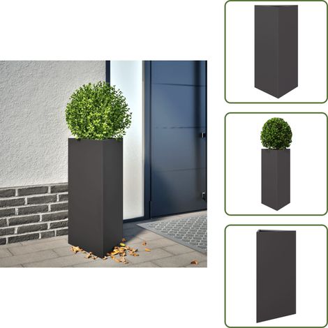 vidaXL Jardinière noir triangulaire 40x34,5x70 cm acier (1/5)
