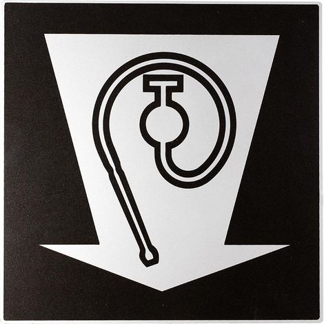 Plaque de porte Lance incendie - Europe design 200x200mm - 4280257