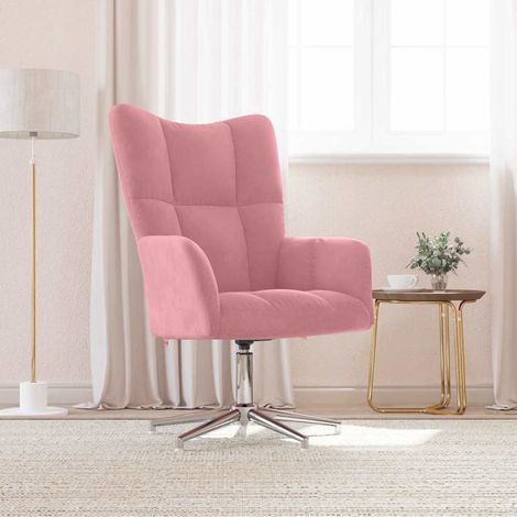 vidaXL Sillón de relax de terciopelo rosa (1/5)
