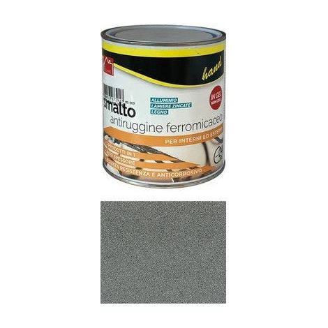 SMALTO ANTIRUGGINE FERROMICACEO HAND - GRIGIO MEDIO ML 750- 6 pezzi