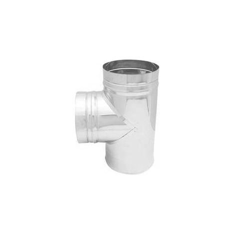 TEE EN ACIER 316L À 90° POUR CONDUITS DE FUMÉE Dimensions : diamètre 60