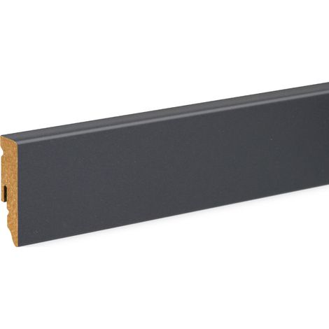 Neuhofer Fußleiste 240 cm x 58 x 15 mm dunkelgrau Sockelleisten & Fußleisten