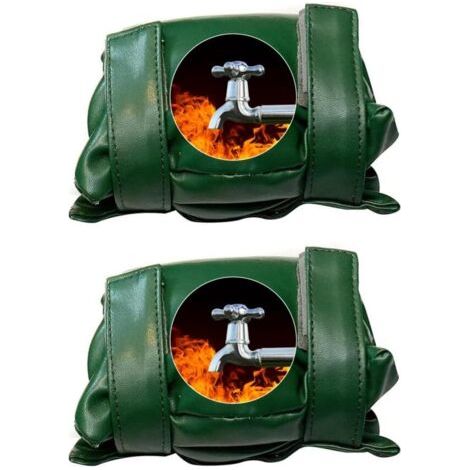 Couvercles de Robinet D'extérieur 2 Pièces,Protection Isolée du Robinet pour L'hiver Contre L'éclatement du Gel Vert (1/5)