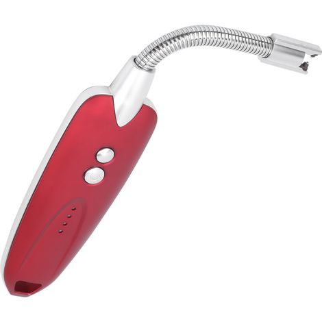 Briquet électrique multifonctionnel à impulsion rechargeable par USB pour bougies, briquet de camping et barbecue (rouge) (1/5)