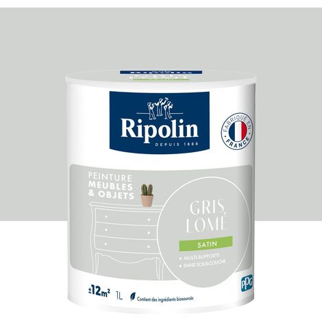 Peinture Meuble & Objet - Satin - 1L - Gris Lomé - Ripolin (1/5)