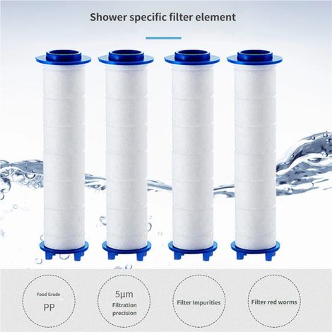 Cartouches filtrantes pour salle de bain (lot de 5) Cartouches de rechange pour pommeau de douche 2,4 x 2,4 x 11.5 cm (1/4)
