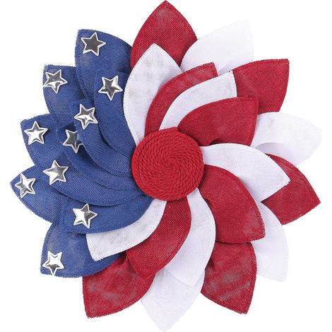 Guirlande De Porte - Couronne Décorative En Forme De Drapeau Américain - Pour Porte D'Entrée Ou Intérieur - 1 Pièce (1/5)