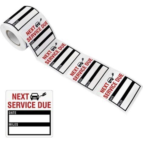Autocollants de vidange d'huile 300 pièces – Autocollants noirs amovibles en vinyle – 2 pouces avec perforation pour rappel service (1/5)