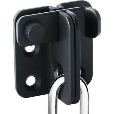 Verrou de porte à boulon coulissant, loquet de porte, petit cadenas pour portails en bois, abri de jardin, placard, cage pour animaux de compagnie, acier inoxydable noir mat (1/4)