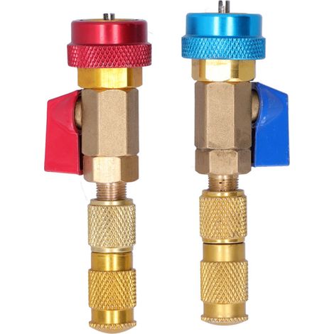 2pcs AC Retroal Remover Installer Adjustable Removal Tool High Brass Coupler Air Conditioning Tool Fit for R134 R12 (1/5)