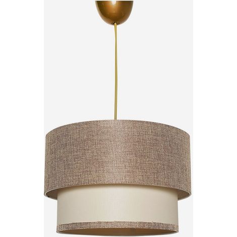Lámpara colgante con pantalla de tela Goral - Beige