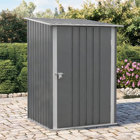 Armoire de jardin métal 0,92 m² avec toit incliné et serrure 100 (1/5)