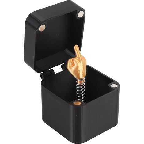 Boîte à surprise « Doigt d'honneur dans une boîte » - Cadeau farce humoristique pour adultes - Décoration de bureau (1/5)