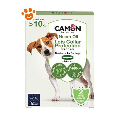Camon Dog Orme Naturali Collare Leis > 10 Kg - Camon Dog Orme Naturali Collare Leis > 10 Kg - Confezione Da 1 Collare