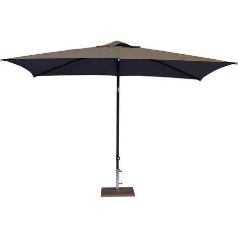Ombrellone da Giardino 3x2 m Palo Ø38 mm in Alluminio Tessuto Poliestere Trend Taupe (1/4)