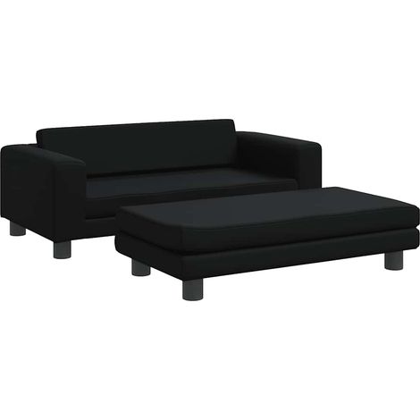 Hundebett mit Verlängerung Schwarz 100x50x30 cm Kunstleder vidaXL (1/5)