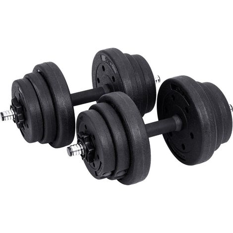 Kit haltères musculation poids ajustable avec barre d’extension supplémentaire 10 kg 20 kg pour hommes et femmes musculation prise de masse à la maison 1 paire (1/4)