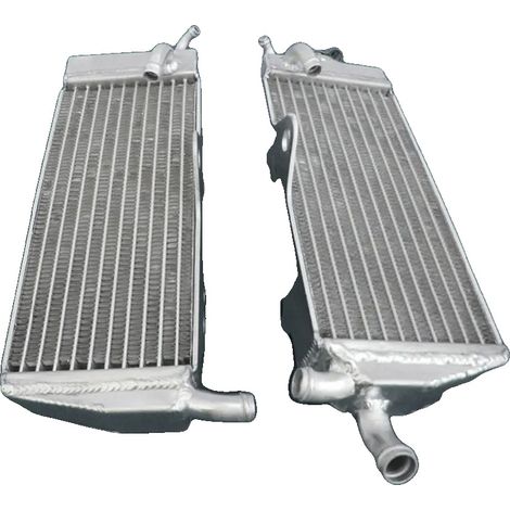 Radiador de aluminio, aleación de aluminio, mayor capacidad de refrigeración, compatible con los modelos de motocicleta CR250 de 1988-1989, soldado con TIG, acabado pulido espejo. (1/5)