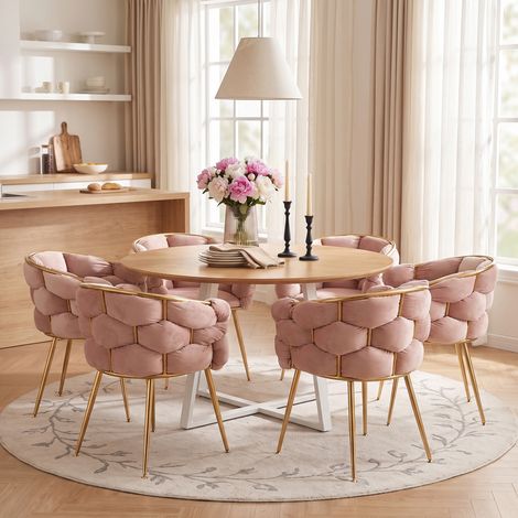 Fauteuil relax en velours – Structure métal doré – Accoudoirs incurvés – Confort optimal pour salon, chambre, bureau (1/5)