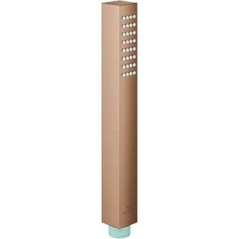 GROHE Handbrause Rainshower Aqua Cube Stick 26885, 1 Strahlart, Metall, 9,5 l/min Durchflusskonstanthalter, warm sunset gebürstet (1/2)