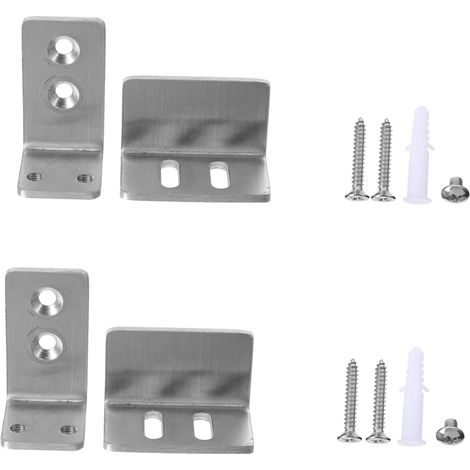 2 pièces guide de sol pour porte coulissante, inox, réglable (1/5)