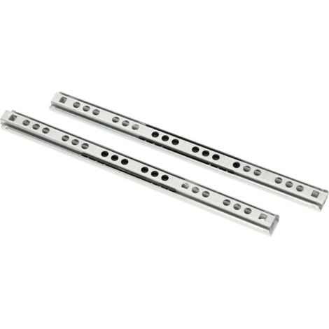 Lot de 2 glissières à billes de tiroir, 215 mm/17 mm, à sortie partielle, coulissantes (1/4)
