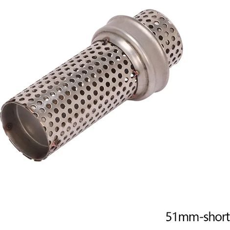 Universeller Slip-On-Motorradauspuff 51 mm 60,5 mm mit DB-Killer, Katalysator, Schalldämpfer, Geräuschreduzierung, Abgasstromoptimierung, Moto Escape Schalldämpfer 00766