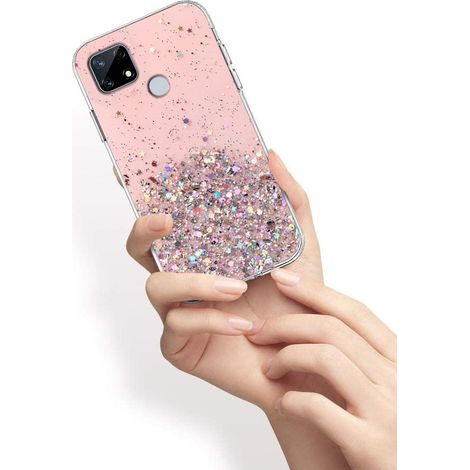 Realme 7i Hülle, Glitzernd, Pink (1/3)
