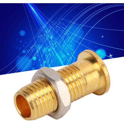 21.140 Connecteur femelle pour panneau métallique 4 mm, prise banane plaquée or en cuivre pur, accessoires pour fiche filetée hexagonale M6 entièrement en cuivre (1/5)