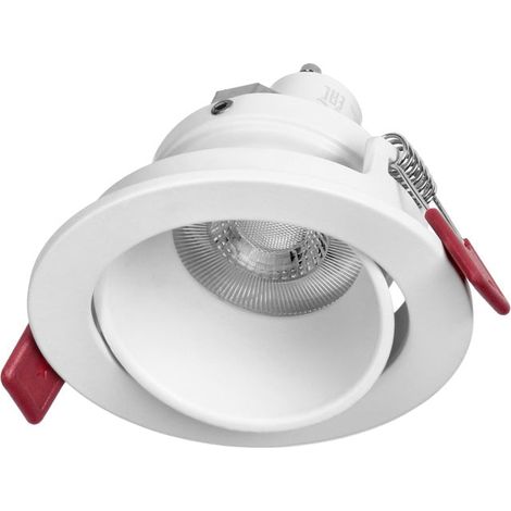 Support Spot GU10/MR16 Encastrable Rond Orientable Aluminium Blanc - SILAMP (1/2)