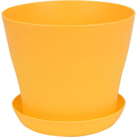 Godet Plastique - Diamètre Haut 10,2 cm - Hauteur 8,6 cm - Fond 7,1 cm - Avec Trous de Drainage et Soucoupe - Lot de 12 (1/5)