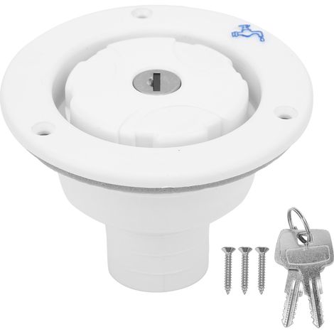 Bouchon de verrouillage d'eau avec pièces de modification de gravité pour camping-car caravane bateau voiture blanc (1/5)