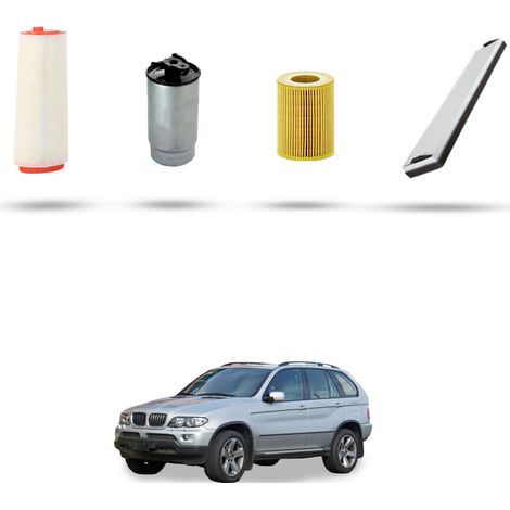 Kit tagliando 4 filtri compatibile con Bmw x5 (E53) 3.0TDS 135kw dal 2000 (1/5)
