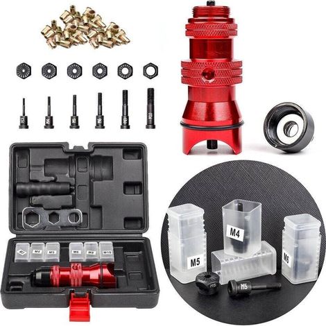 TrAdE Shop Traesio - Kit Conversione Da Trapano A Rivettatrice Inserti Rivetti Filettati M3-m10 07445 - (1/4)