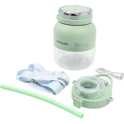 Presse-Agrumes électrique Mini mélangeur Portable, mélangeur de jus Frais, jus de Glace, Smoothies, sauces, Bouteille d'eau à Double Usage avec Paille pour Les Sports de Plein air (1/5)