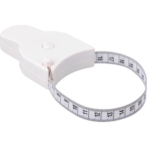Mètre ruban souple de 150 cm (60 pouces) pour la prise de mesures corporelles, ruban rétractable blanc
