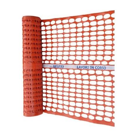 RETE PROTEZIONE CANTIERE LAVORI IN CORSO TENAX  GR 150/MQ H.CM 120 ML 50