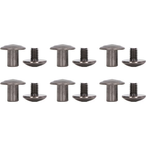 200 vis de reliure Chicago en laiton, finition argentée et noire, revêtement uniforme, surfaces courbes, traitement électrolytique, revêtement uniforme, surfaces argentées et noires. Assortiment de 20 (1/5)