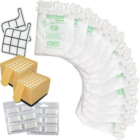 Sacchetti compatibili folletto vk 135 vk 136 12 sacchetti 12 profumi + 4 filtri